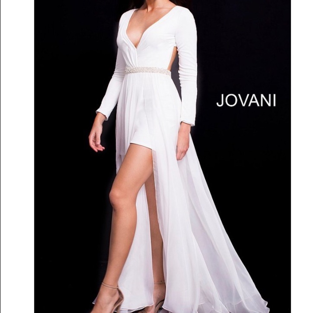 white romper with overskirt #49266 used one time